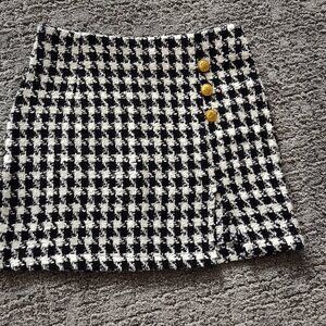 Hoodstooth miniskirt